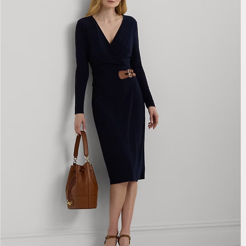 Ralph Lauren Charcoal Long Sleeve Dress